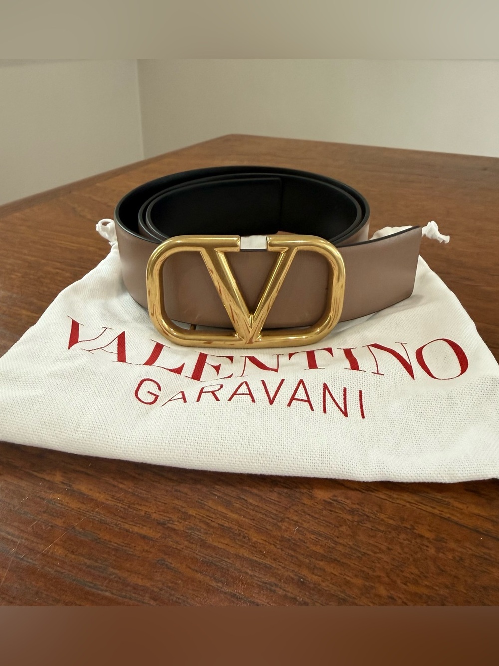 Authentic Valentino Reversible VLogo Belt